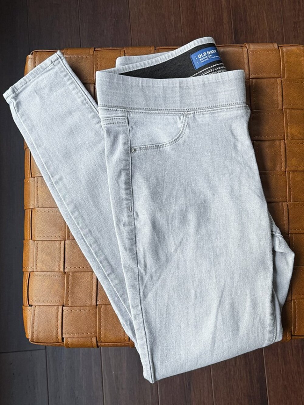 Old Navy Rockstar Mid Rise Gray Jegging Women's Stretch Slim Fit Jean